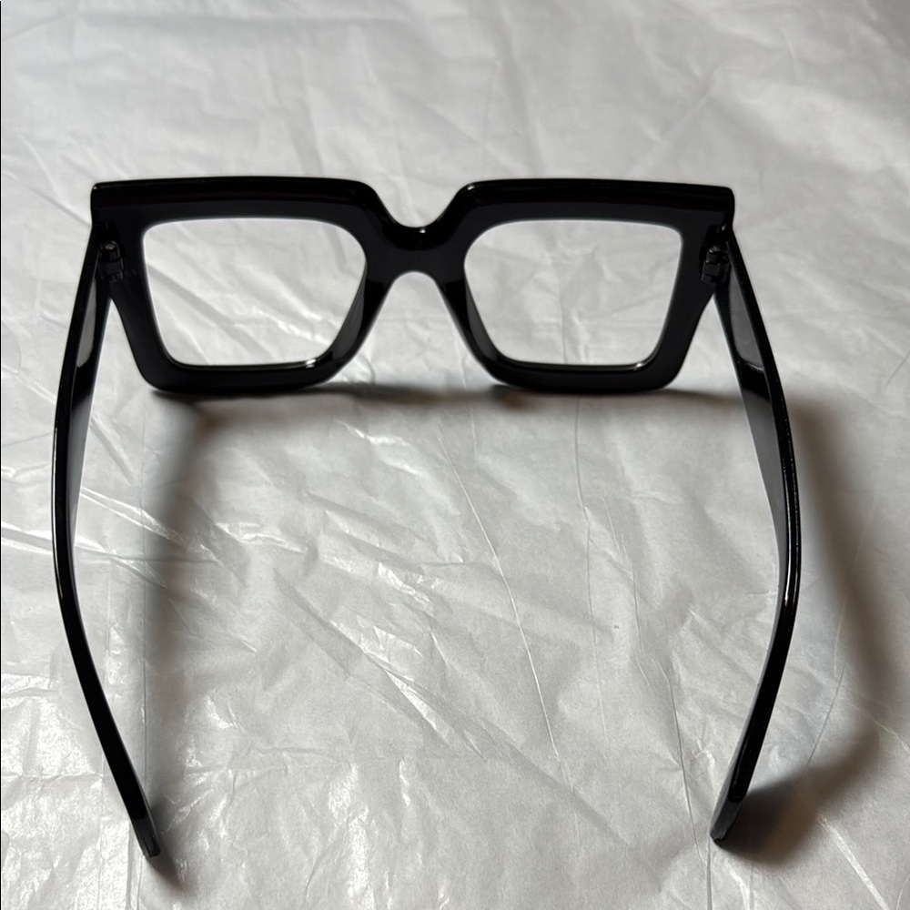 NWOT-Black Square Frame Glasses - Picture 4 of 10